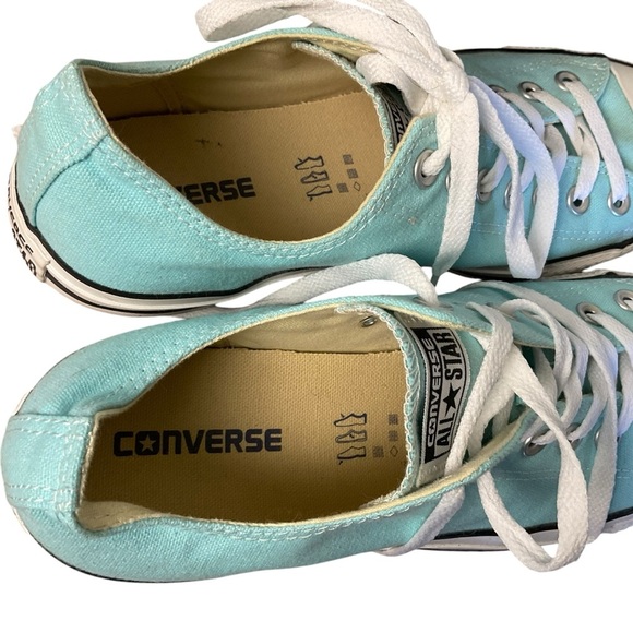 Converse Blue and White Canvas Sneakers with Rubber Toe Cap - Picture 3 of 8